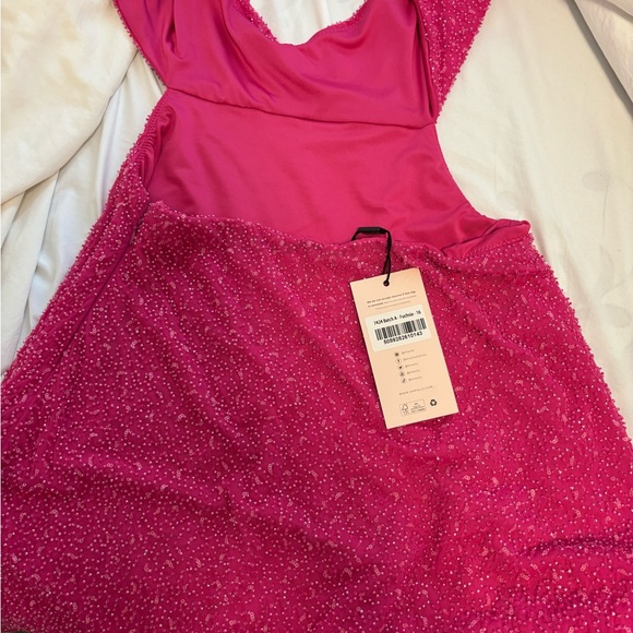 Oh Polly Vibrant Pink Backless Dress - Picture 5 of 6